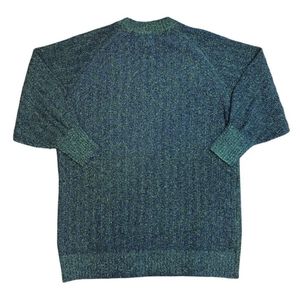 H&M Metallic Sparkle Oversized Green Sweater Holiday Dress